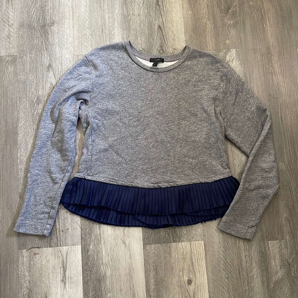 J crew ruffle sweatshirt